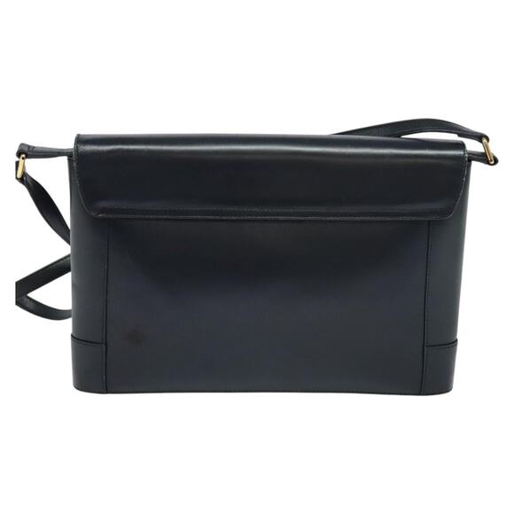 GUCCI Shoulder Bag Leather Navy Gold - Picture 2 of 16